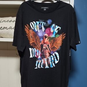 Cult of Individuality Black Tee with Angel Graphic